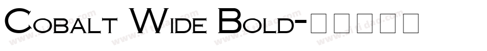 Cobalt Wide Bold字体转换